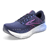Brooks Women's Glycerin 20 Neutral Running Shoe - Peacoat/Blue/Pink - 10 Medium