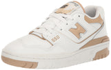 New Balance 550 Sneakers, White/Incense, 9.5 US Women/8 US Men