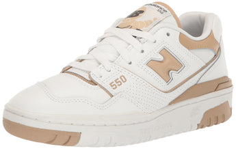 New Balance 550 Sneakers, White/Incense, 6.5 US Women/5 US Men